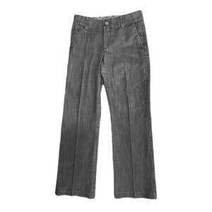 Lee Platinum No-Gap Waistband Gray Denim Slack Pants Size 4 Short